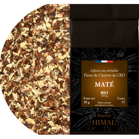 Infusion bio au CBD - Maté - MAISON HIMAL - 30 Grammes