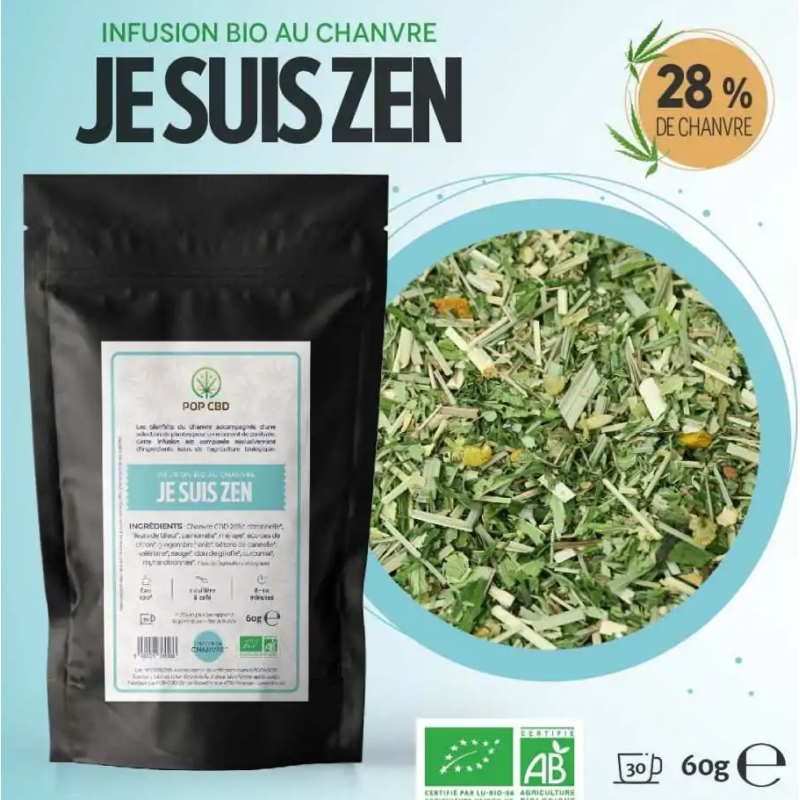 Infusion Bio au Chanvre - Je Suis Zen - Pop CBD