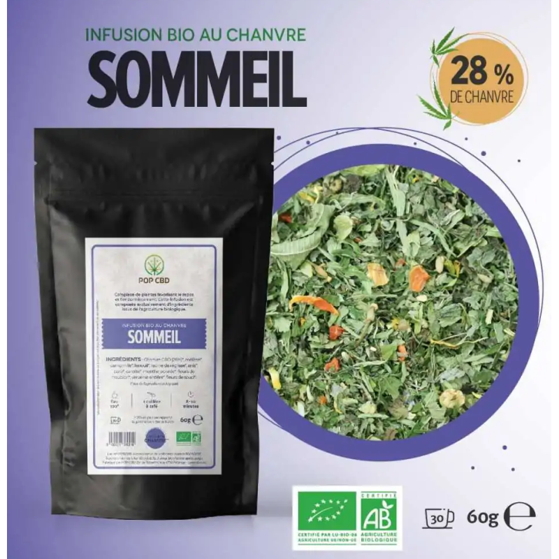 Infusion Bio au Chanvre - Sommeil - Pop CBD