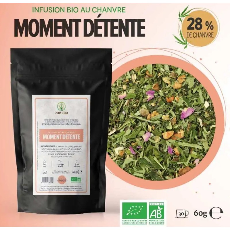 Infusion Bio au Chanvre - Moment Détente - Pop CBD